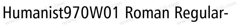 Humanist970W01 Roman Regular字体转换